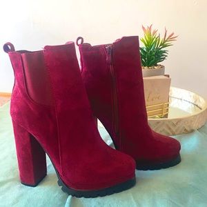 Burgundy Booties